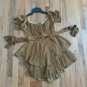 Brown romper dress